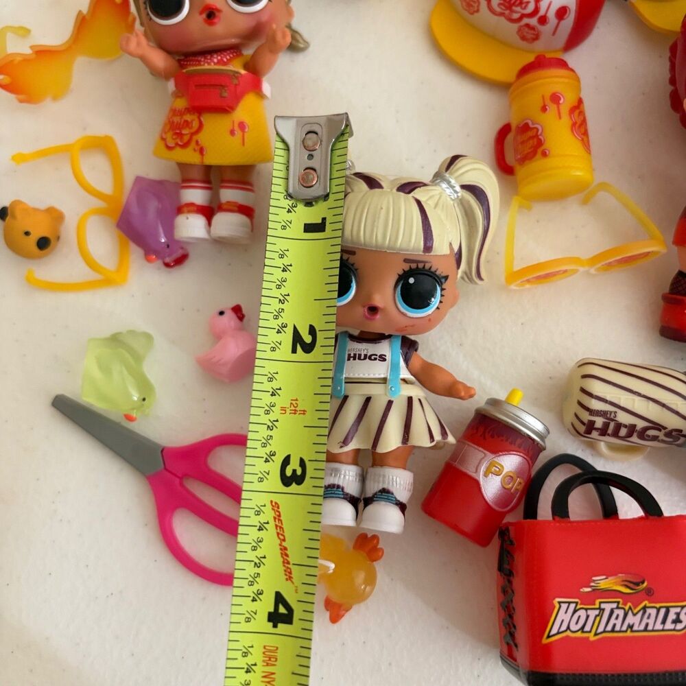 LOL Dolls Mini Sweets Food Collab Doll Lot of 4 With Accessories MGA - Picture 7 of 7